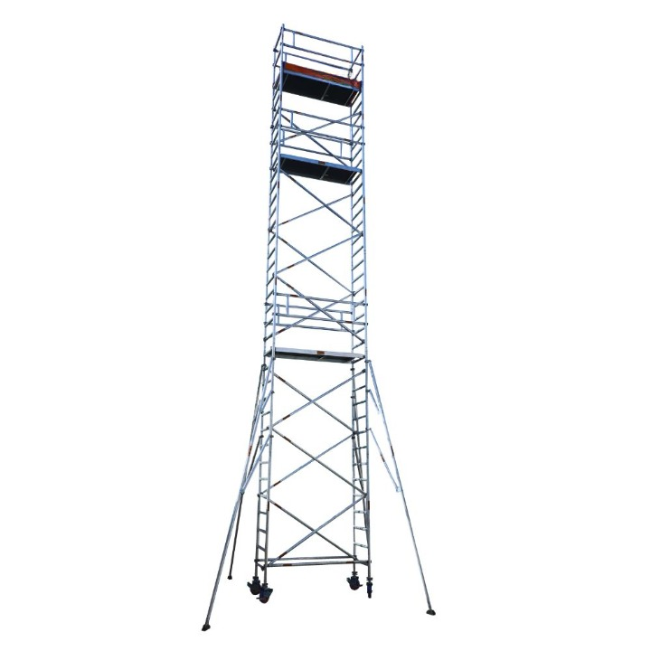 MSAFE 12.2 m Single Width without Stairs Scaffolding Tower 1800 x 750 mm 200 kg/m2_0
