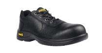 Euro Safety Oxford Printed Grain Leather Steel Toe Safety Shoes Black_0