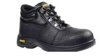 Euro Safety Street Rill Printed Grain Leather Steel Toe Safety Shoes Black_0