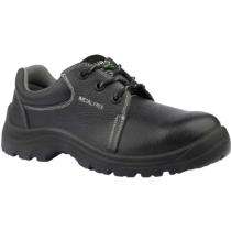 Euro Safety Brick Ht Tds Printed Grain Leather Hard Toe Safety Shoes Black_0