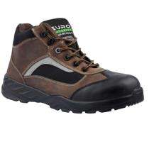 Euro Safety Storm Tds Leather and Smooth Cordura Steel Toe 200 J Safety Shoes Brown_0