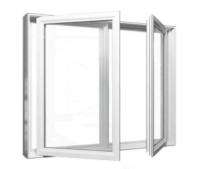 ADITYA Casement 2 Track 2 Panel White uPVC Window 6 x 4 ft_0