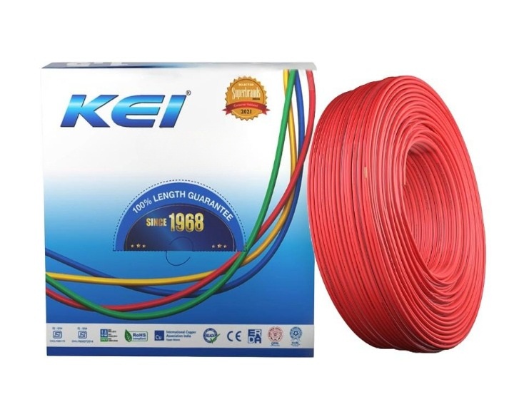 KEI 6 sqmm homecab FR Electric Wire Red 90 m_0