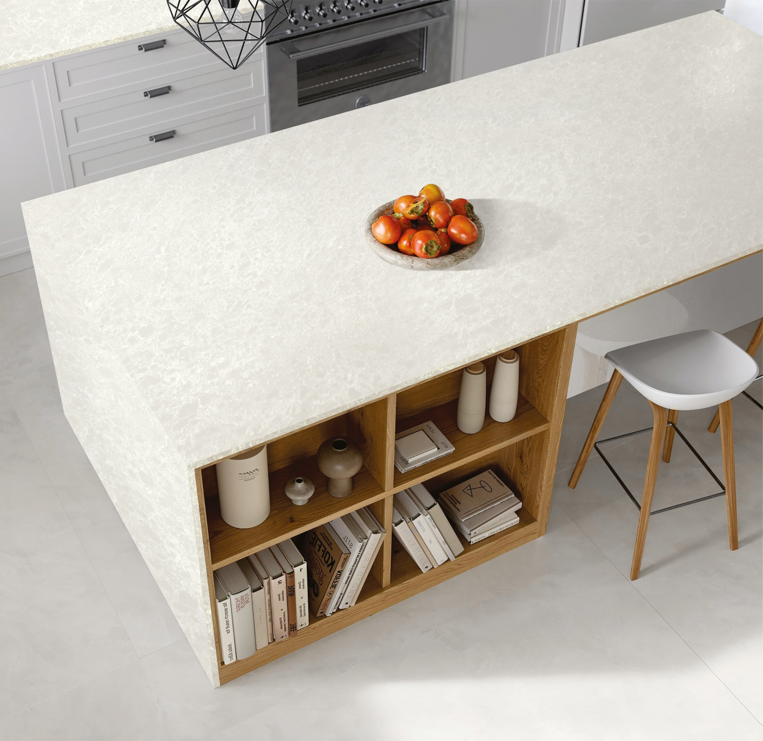 Camrola Cosmic Series Jupiter Leather Finish 3225 x 1625 mm Quartz Stone Slab_1