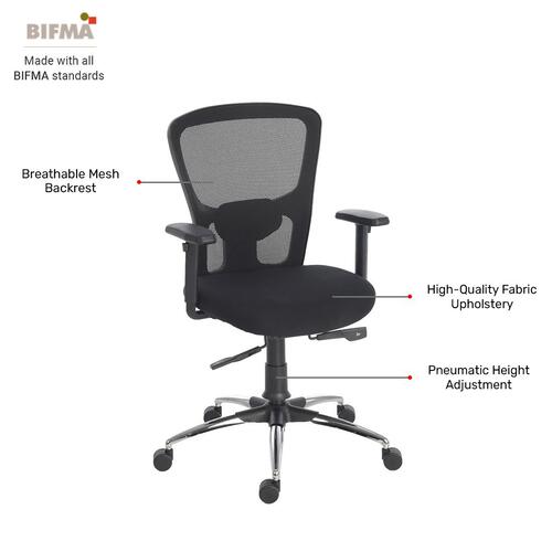 Durian Mesh Chair Black 630x660x1040 mm Injection Moulded Frame Office Chairs_2