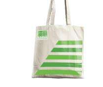 Dolphin Studio Canvas Tote Bag Open Top 12 x 13 inch White and Beige_0