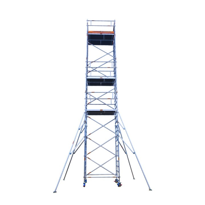 MSAFE 12.4 m Mobile Tower without Stairs Scaffolding Tower 1800 x 1350 mm 200 kg/m2_0