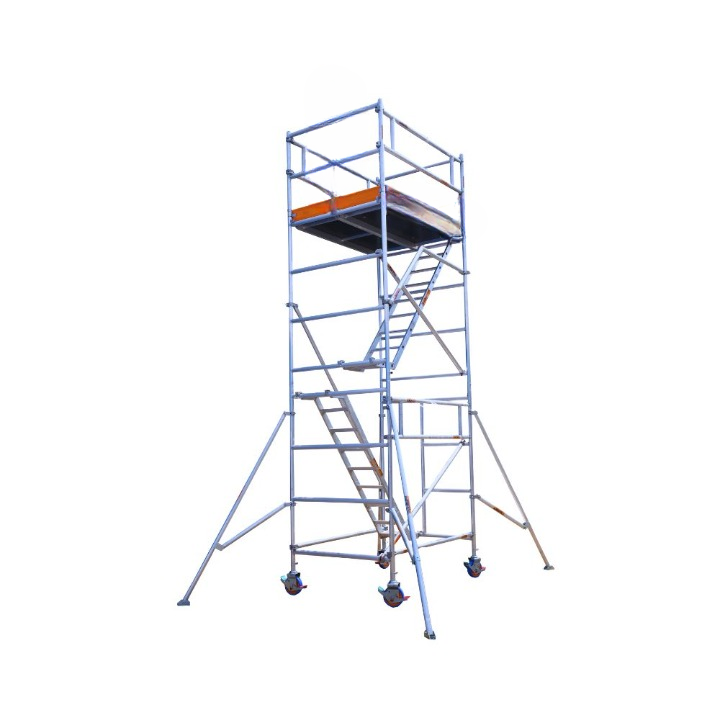 MSAFE 6.2 m Roller Mounted Stairway Type Scaffolding Tower 1800 x 1350 mm 200 kg/m2_0