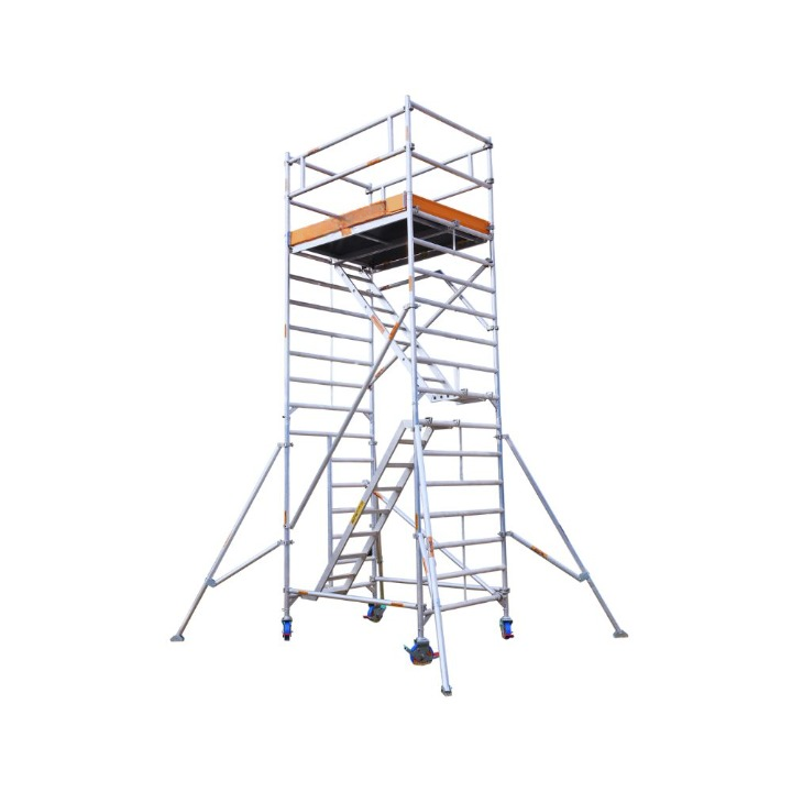 MSAFE 6.2 m Roller Mounted Stairway Type Scaffolding Tower 1800 x 1350 mm 200 kg/m2_0