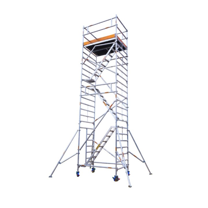 MSAFE 8.2 m Roller Mounted Stairway Type Scaffolding Tower 1800 x 1350 mm 200 kg/m2_0