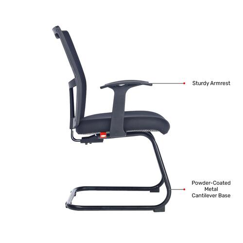 Durian Mesh Chair Black 700 x 700 x 955 mm Injection Moulded Frame Office Chairs_3