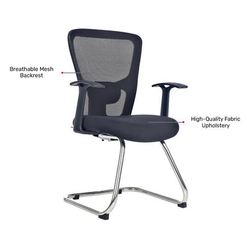 Durian Mesh Chair Black 590 x 630 x 970 mm Two Pieces Injection Moulded Office Chairs_2