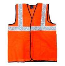 Polyester Safety Jackets Large Reflective Orange_0