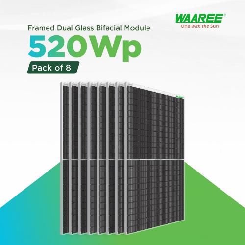 WAAREE Bi-55-520 520 W Mono PERC Bifacial Solar Panel_3