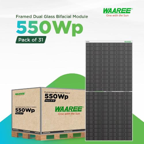 WAAREE Bi-55-550-4 550 W Mono PERC Bifacial Solar Panel_3