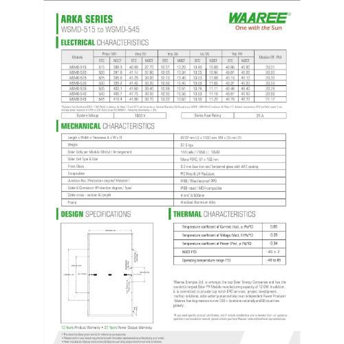 WAAREE WSMD-545-2 545 W Mono PERC Solar Panel_4