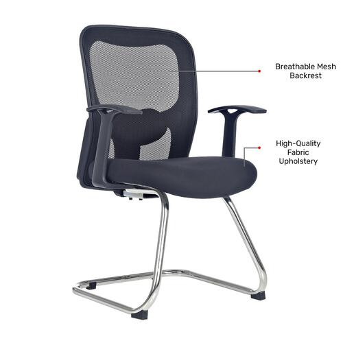 Durian Fix Cantilever Black 580 x 580 x 950 mm Two Pieces Injection Moulded Office Chairs_2