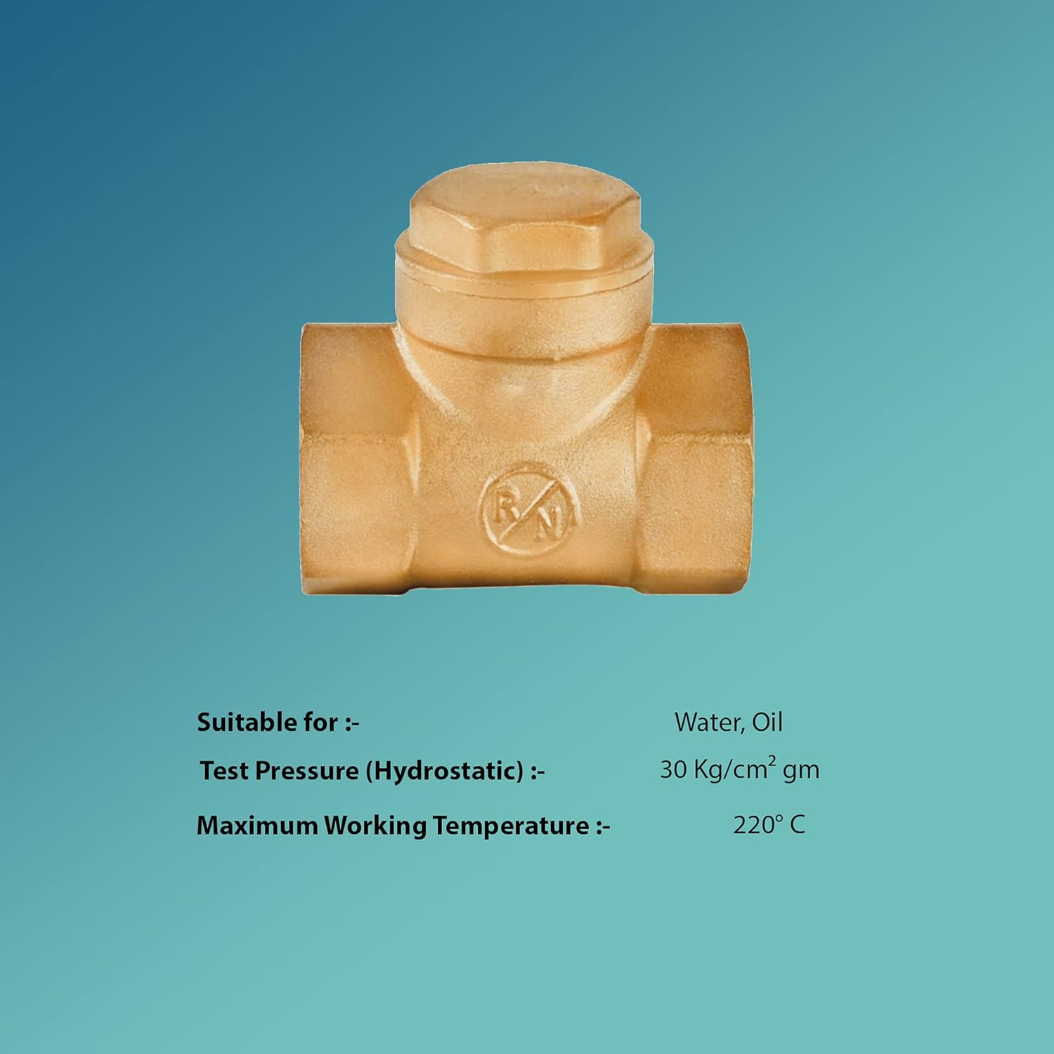 R.N. 20mm Horizontal Brass Check Valves Female Threaded _900_2