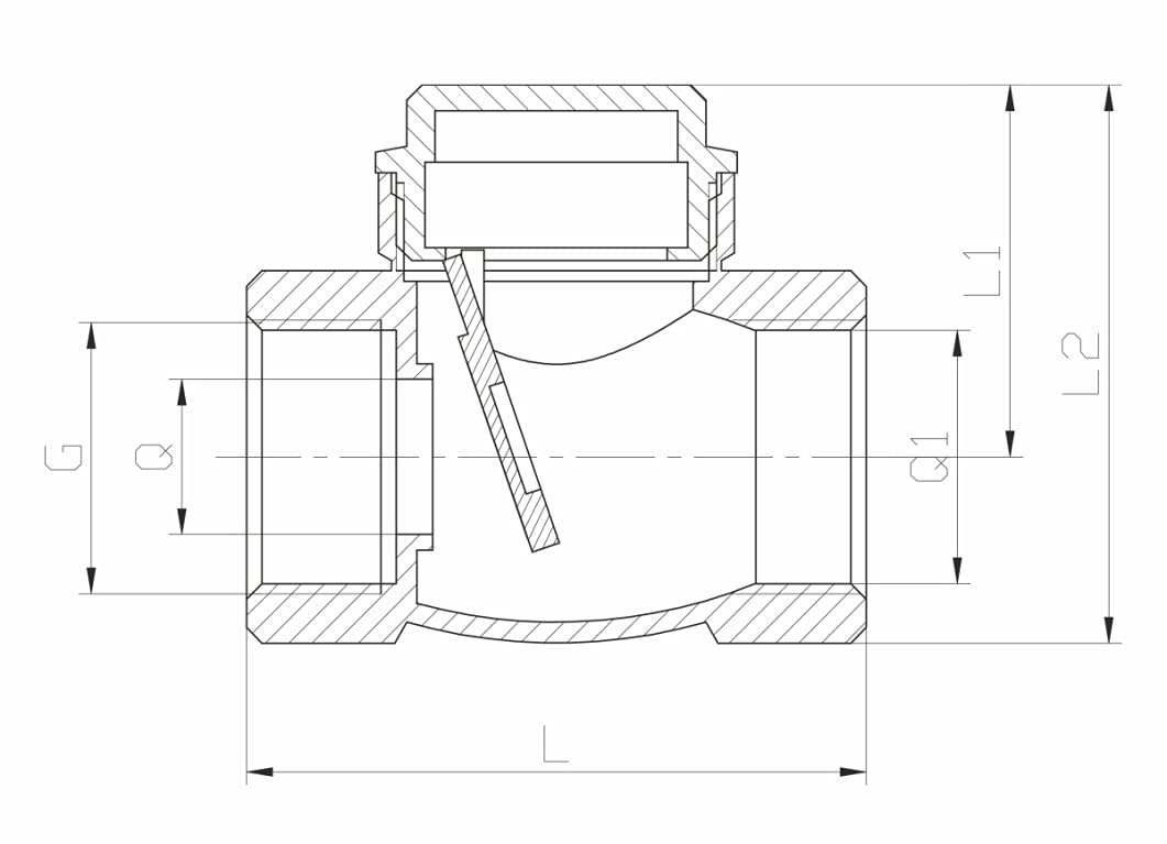 R.N. 50mm Horizontal Brass Check Valves Female Threaded _900_1