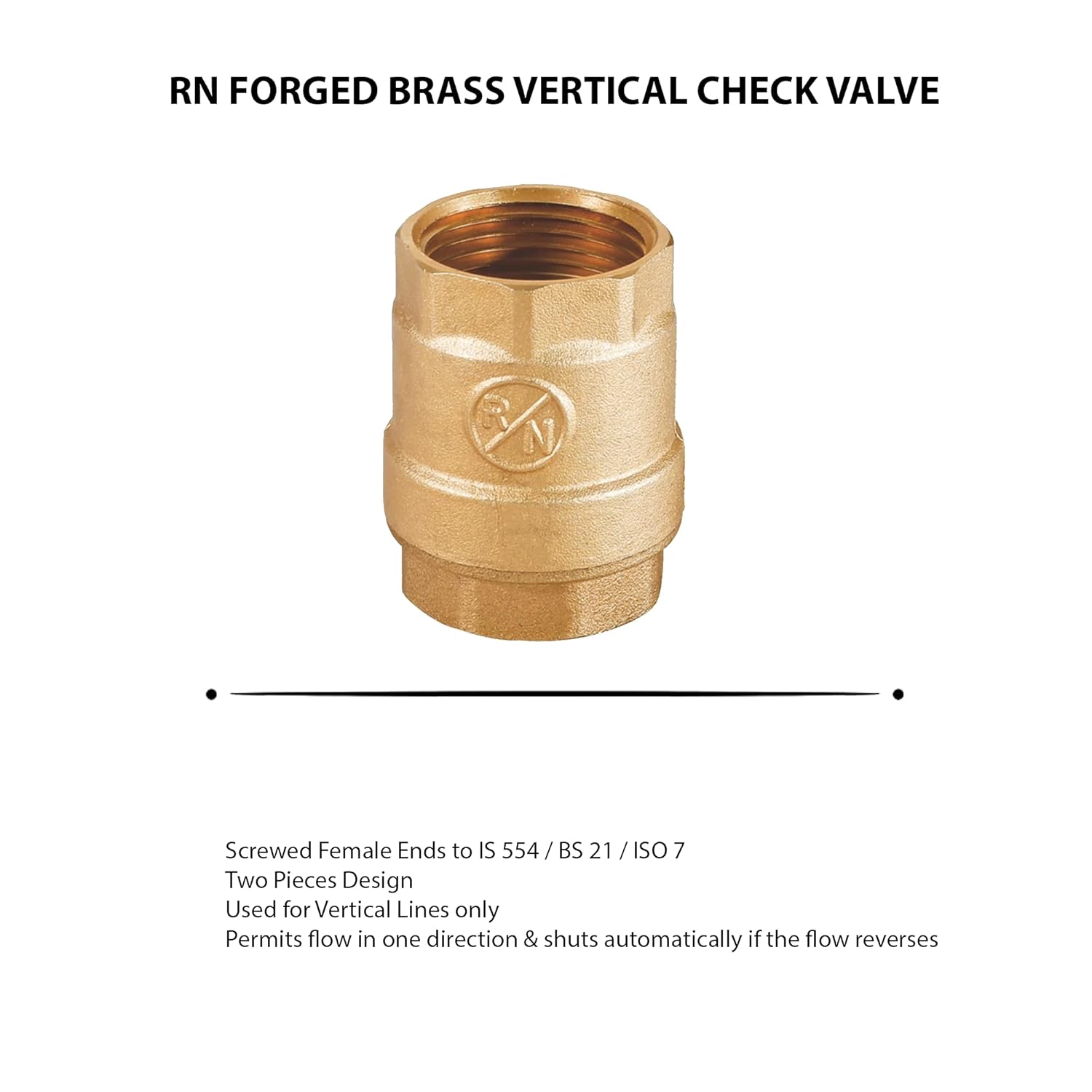 R.N. 20mm Vertical Brass Check Valves Female Threaded _800_3