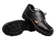 DSK DEFENDER Genuine Leather Steel Toe Safety Shoes Black_0