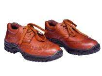 DSK PREMIUM Genuine Leather Steel Toe Safety Shoes Brown_0