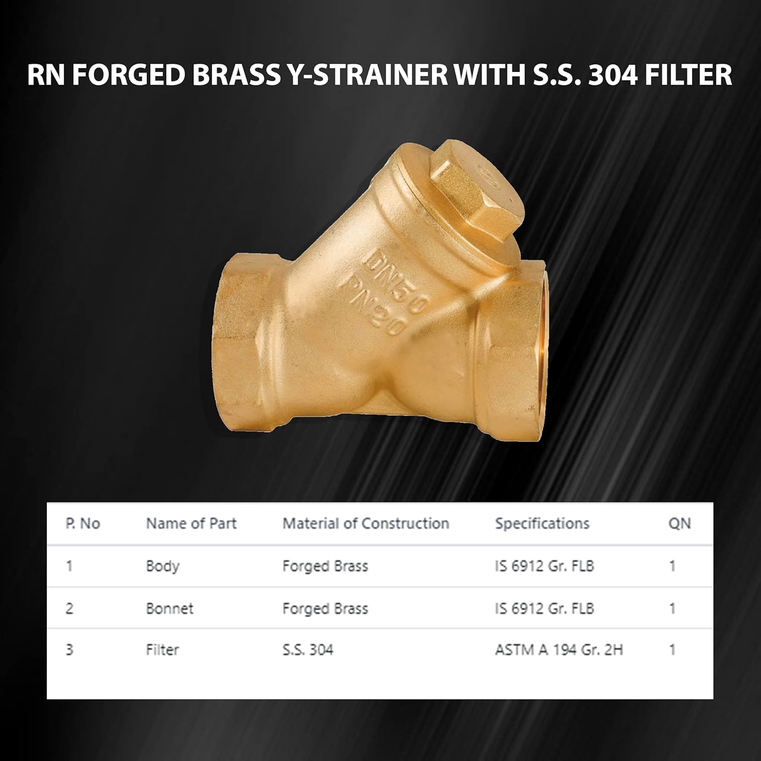 R.N. Brass Y Strainers 15mm Female Threaded _2300Y_4