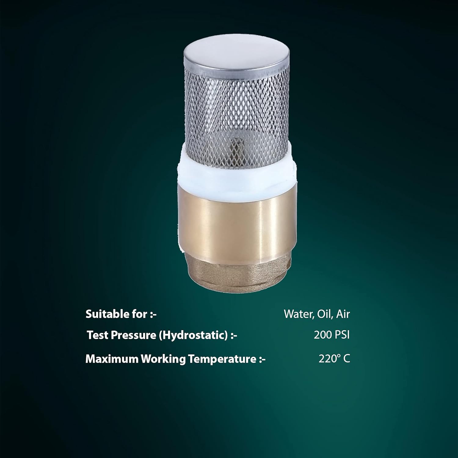 R.N. Art-2700_20mm(3/4") Brass 20mm Foot Valve Strainer_1