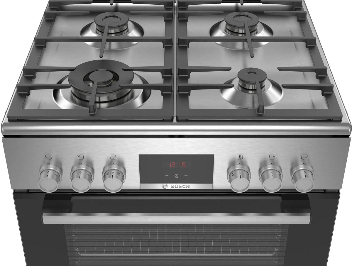 BOSCH HXR390I50K Four Burner Commercial Gas Stove Stainless Steel Silver and Black_1