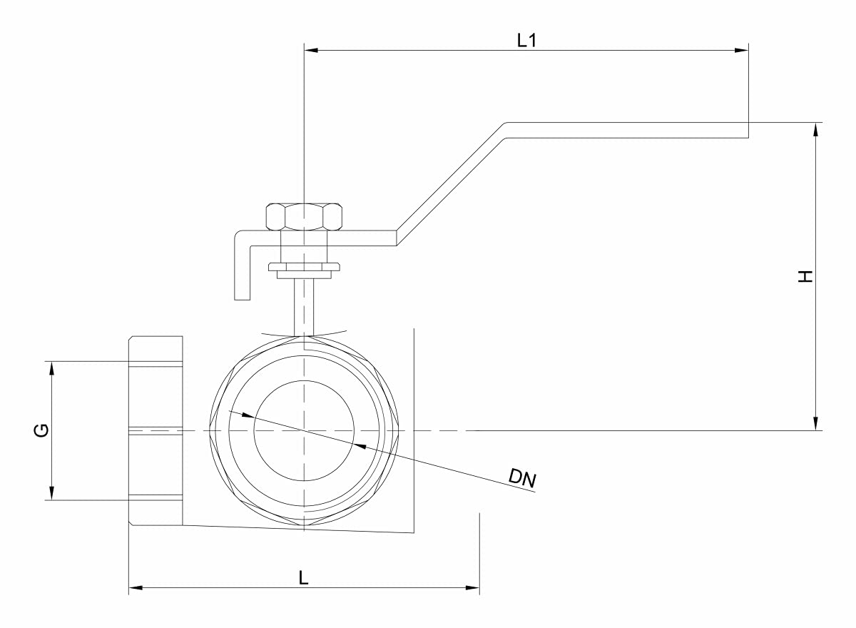 RN 20 mm Three Way Brass Ball Valves Female Threaded 1720_2