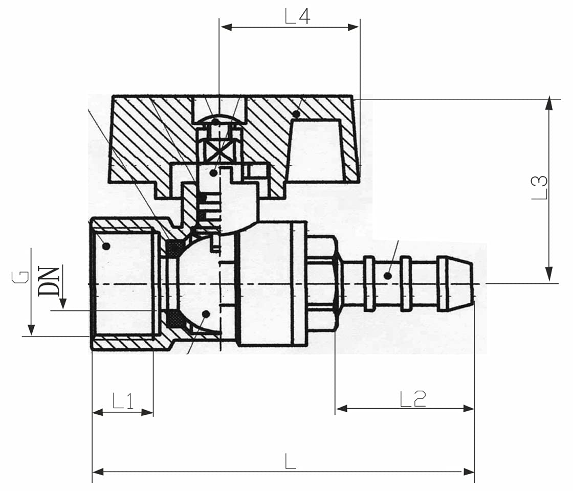 RN 10 mm Nozzle Brass Ball Valves Female Threaded 1400G_1