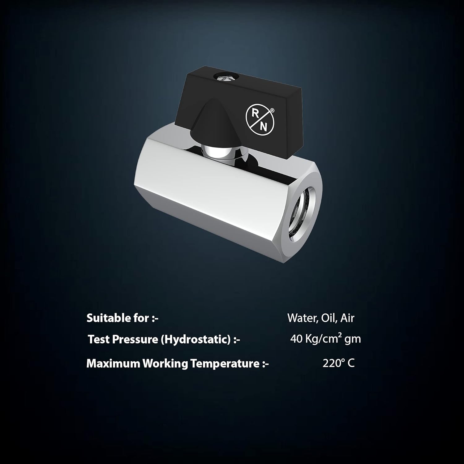 RN 8 mm Mini Brass Ball Valves Female x Female 2200FF_2
