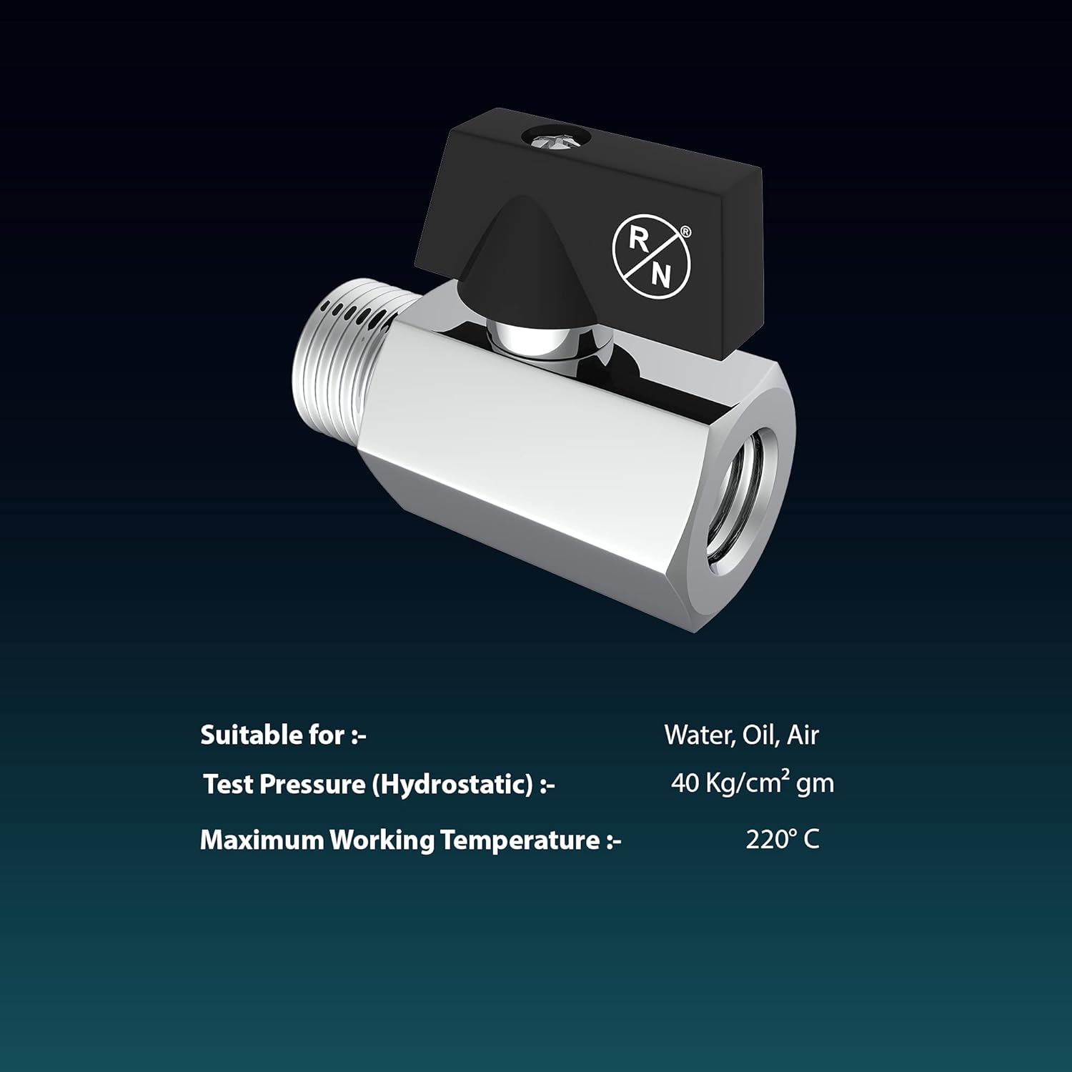 RN 15 mm Mini Brass Ball Valves Male x Female 2200M_1