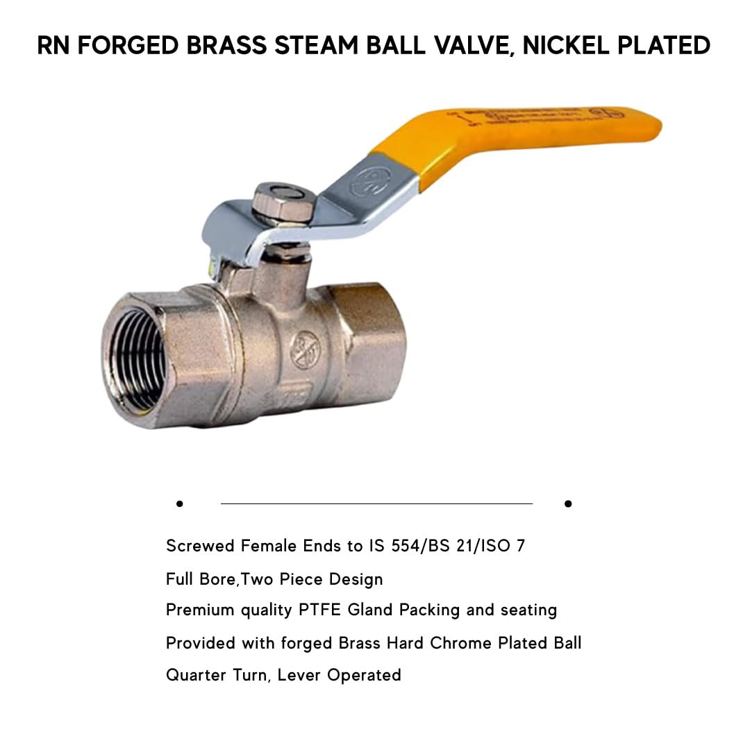 RN 20 mm Steam Brass Ball Valves Female Threaded 1780_4