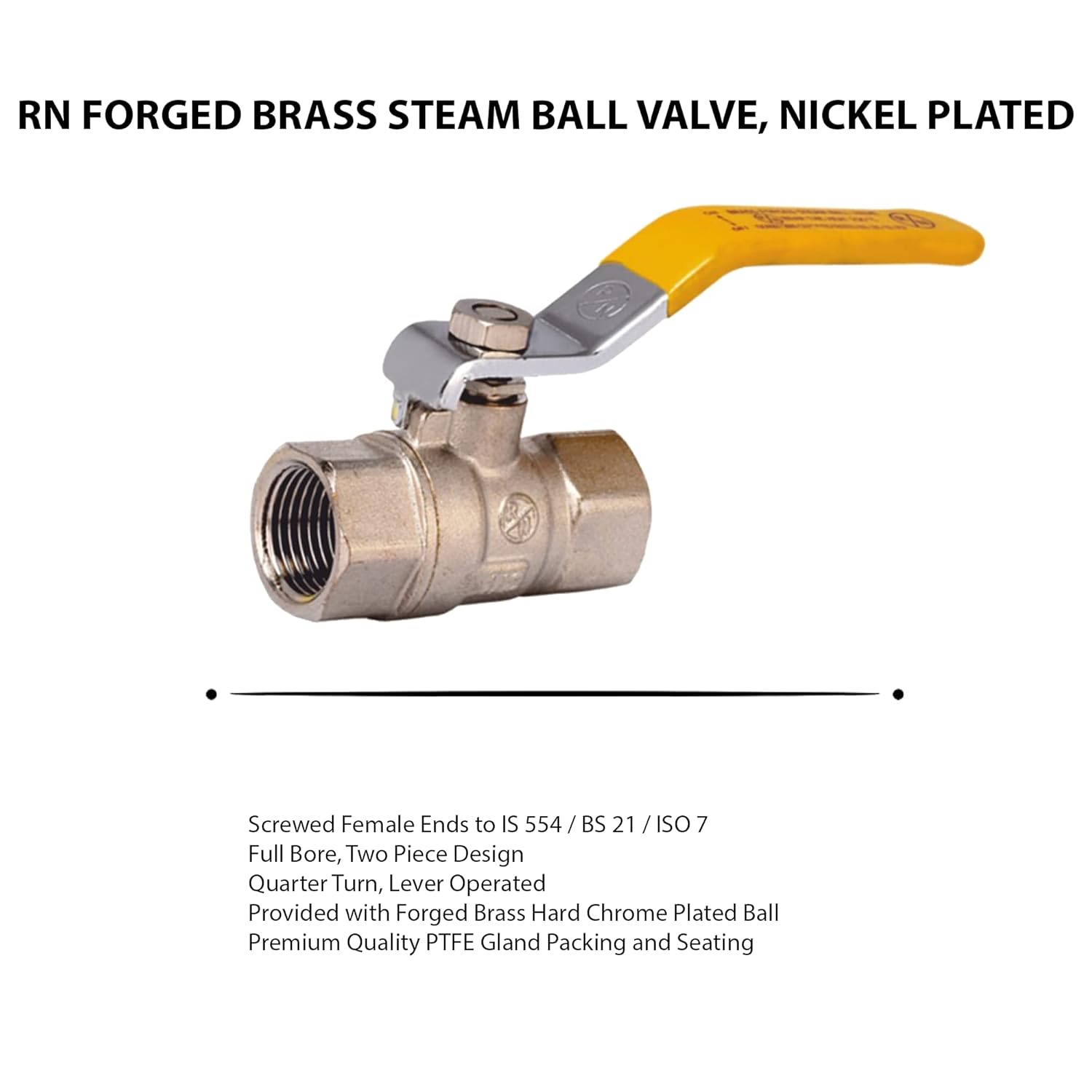 RN 25 mm Steam Brass Ball Valves Female Threaded 1780_2