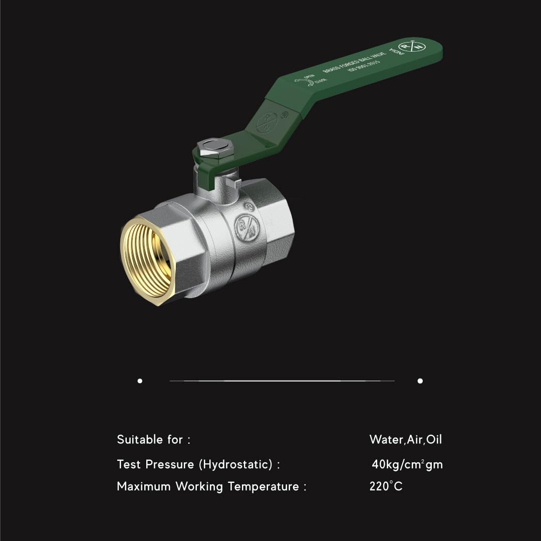 RN 50 mm Manual Brass Ball Valves Female Threaded 4000_1