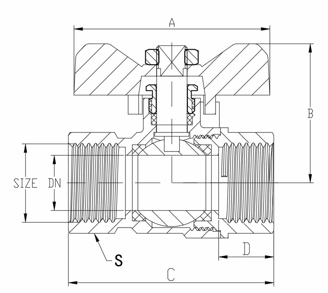 RN 10 mm Manual Brass Ball Valves Female Threaded 1750_1