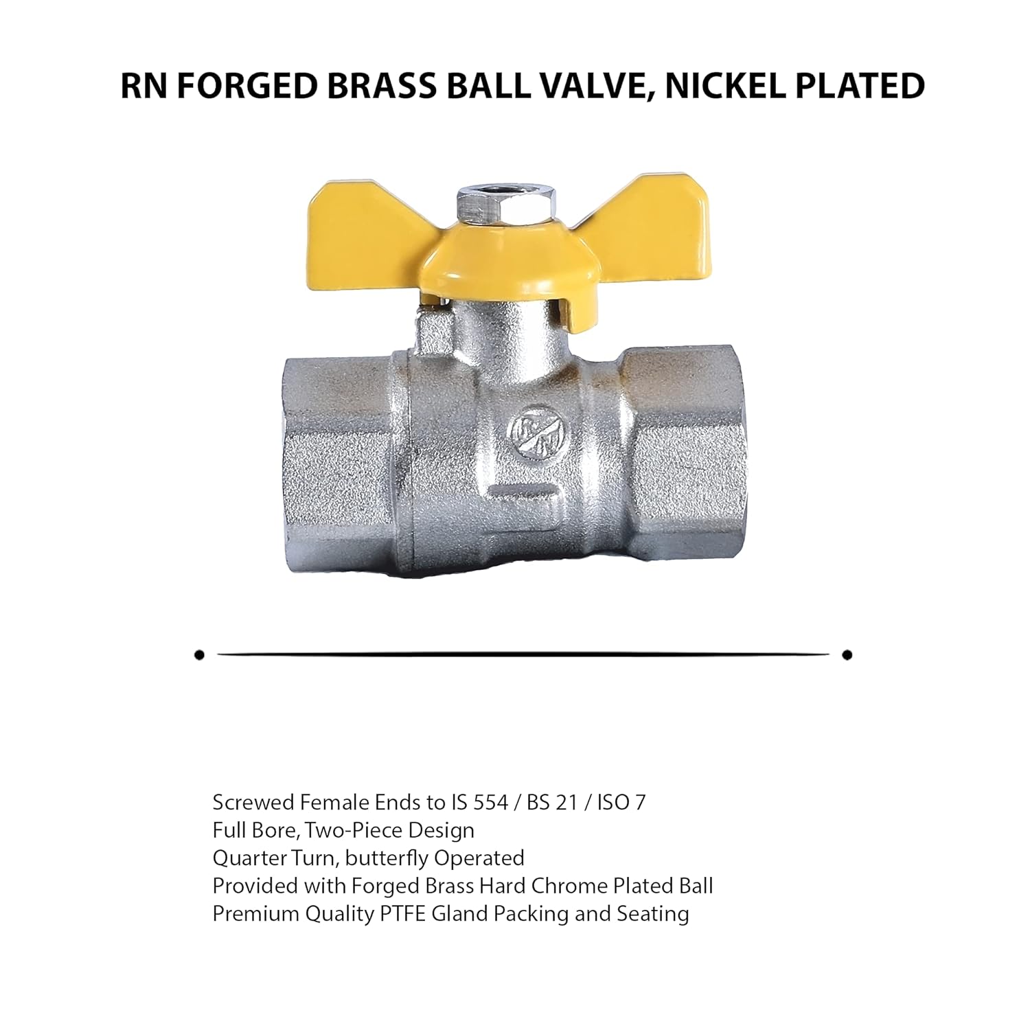 RN 15 mm Manual Brass Ball Valves Female Threaded 1750_3