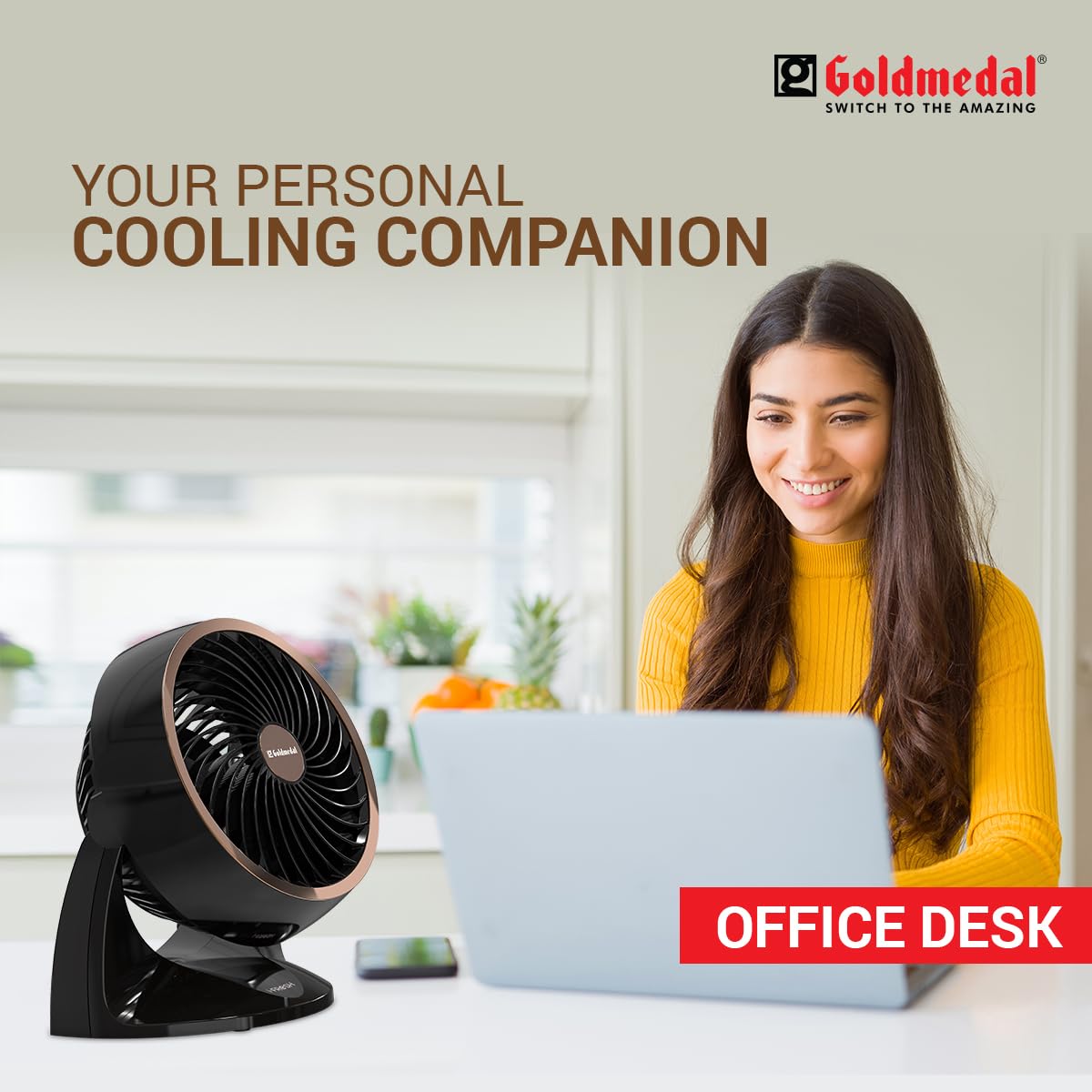 Goldmedal I Fresh 230 mm 3 Blades Black Table Fan_2