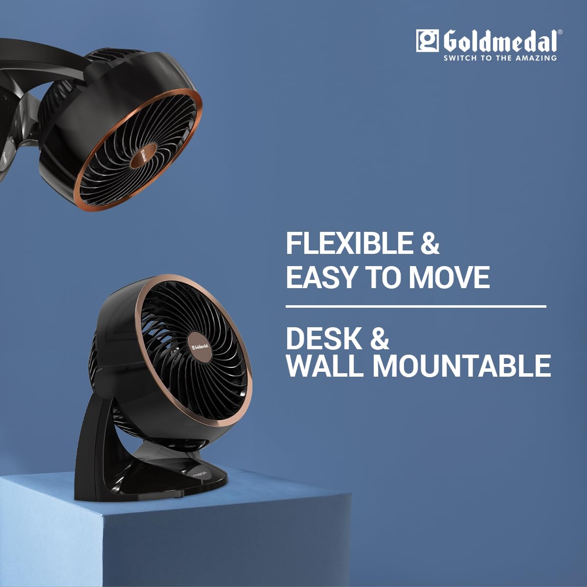 Goldmedal I Fresh 230 mm 3 Blades Black Table Fan_3