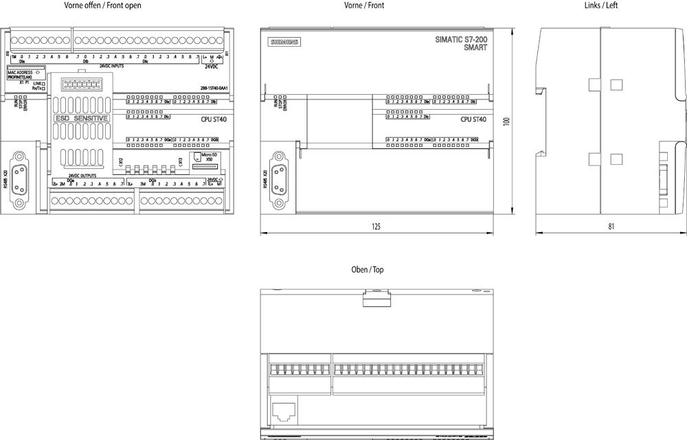 SIEMENS Programmable Logic Controller 6ES72881ST400AA1 24 V_1
