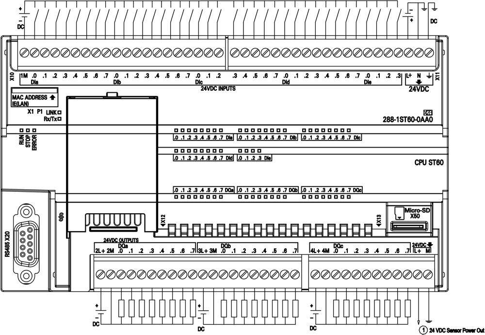SIEMENS Programmable Logic Controller 6ES72881ST600AA1 24 V_1