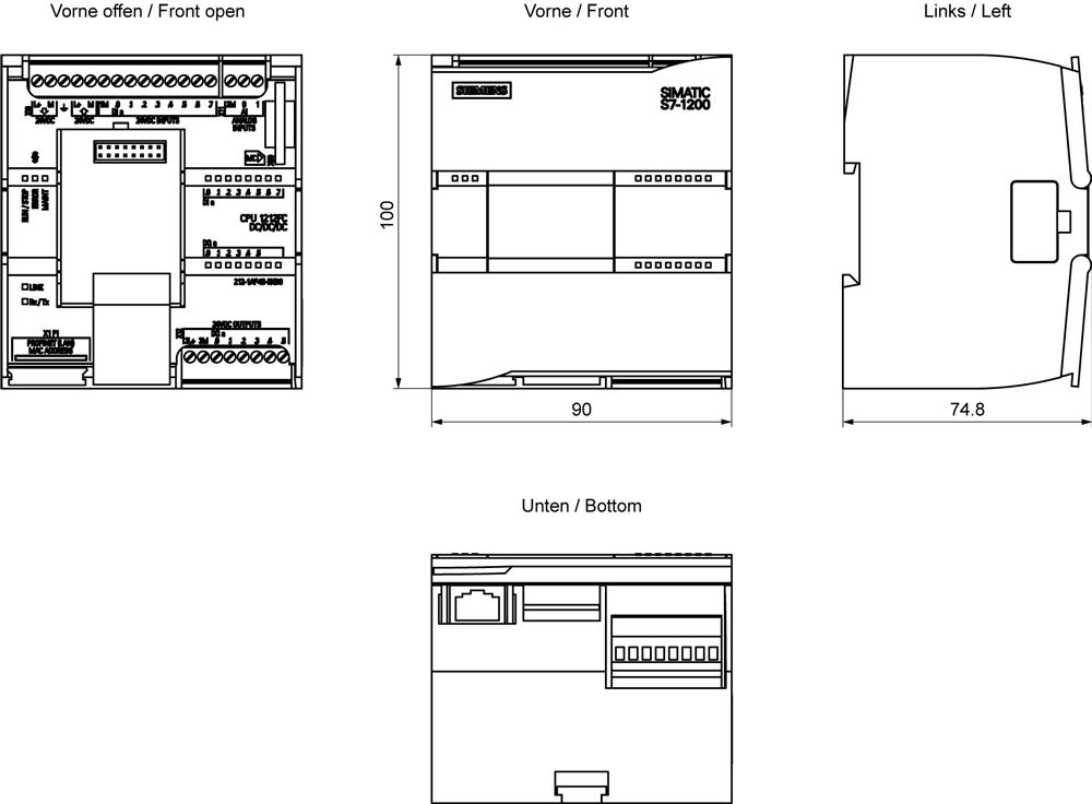 SIEMENS Programmable Logic Controller 6ES72121AF400XB0 24V_1