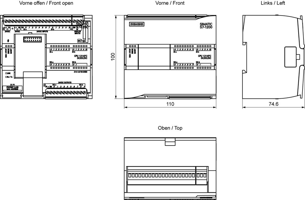 SIEMENS Programmable Logic Controller 6ES72141AF400XB0 24v_1