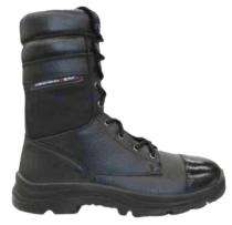 PERF Trooper Companion Buff Breathable Leather Steel Toe Safety Shoes Black_0