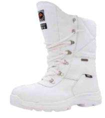 PERF Snow Leopard Leather Steel Toe Safety Shoes White_0