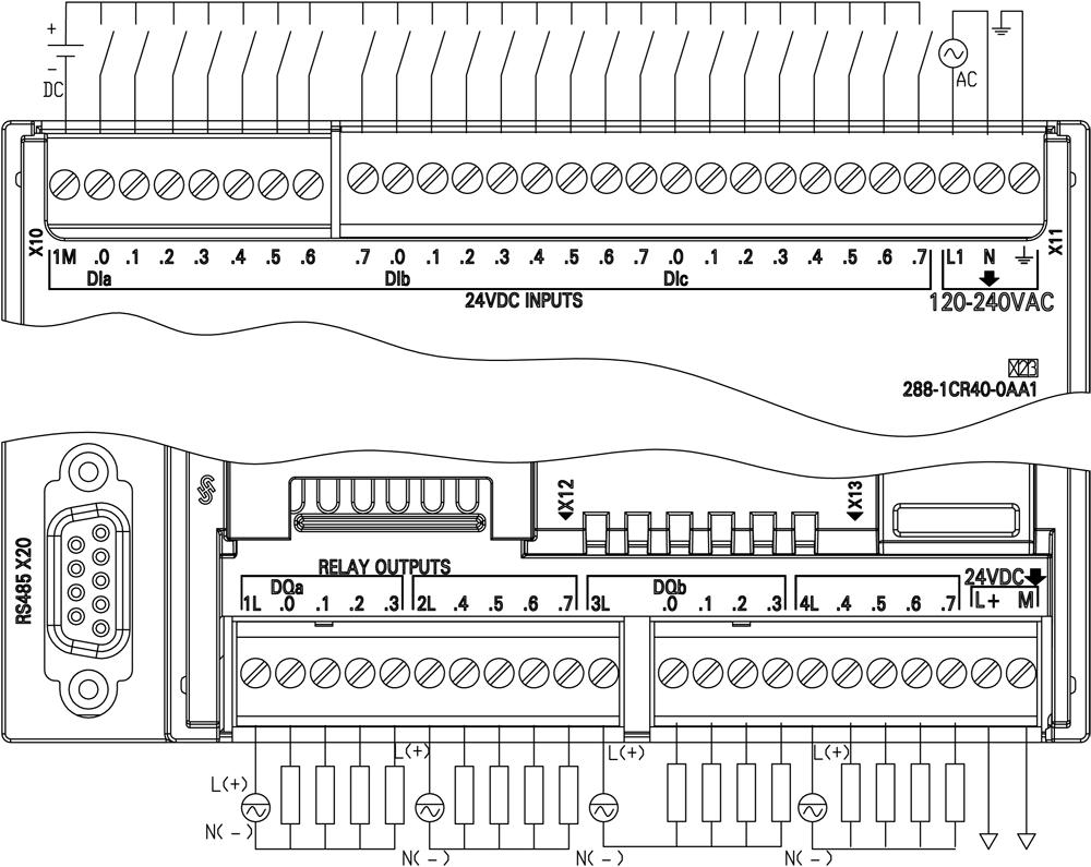 SIEMENS Programmable Logic Controller 6ES72881CR400AA1 85 to 264 V_1