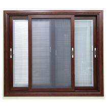 PRIME Sliding 3 Track 3 Panel Mahogany uPVC Window 4 x 4 ft_0