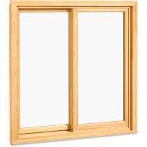 PRIME Sliding 2 Track 2 Panel Walnut uPVC Window 4 x 4 ft_0
