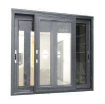 PRIME Sliding 3 Track 3 Panel Anthracite Grey uPVC Window 4 x 4 ft_0